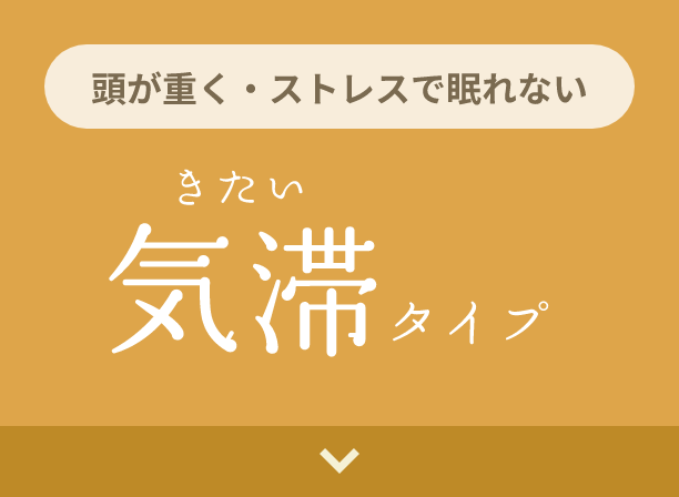 頭が重く・ストレスで眠れない 気滞タイプ