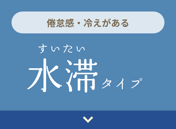 倦怠感・冷えがある 水滞タイプ